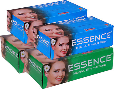 ESSENCE Face Tissue Imported Ultra Soft Green-2, Blue-2(800 Tissues)