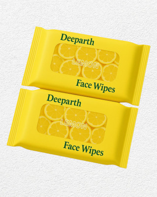 Deeparth Lemon Mint Face Wipes - The Best Refreshing Wet Wipes for Skin(50 Tissues)