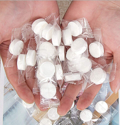 BIndian Tablet Napkin/Coin tissue/Compressed Towel/Magic Wipes Pack of 80(80 Tissues)