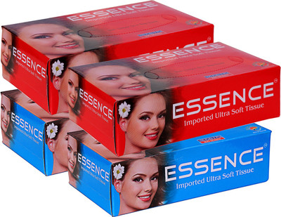 ESSENCE Face Tissue Imported Ultra Soft Blue-2, Red-2(800 Tissues)