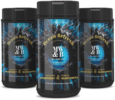MW&B EVRYDAE Essentials Ocean Refresh After Shave Face Wipes Towlettes Wet Tissue 3(100 Tissues)