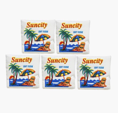 MG SUNCITY50 Table Top Plain Tissue Paper PACK OF 5 (50 Tissues PER PACK ) 29 x 29(250 Tissues)