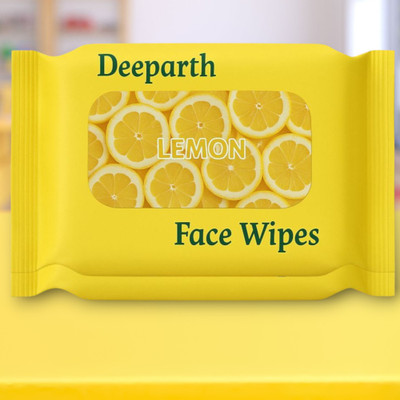 Deeparth Face Wipes for Women & Men | Lemon Wet Wipes for Daily Use (Pack-2)(50 Tissues)