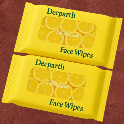 Deeparth Lemon Scented Face Wipes | Oil Control & Deep Cleansing Wet Wipes (Pack-2)(50 Tissues)