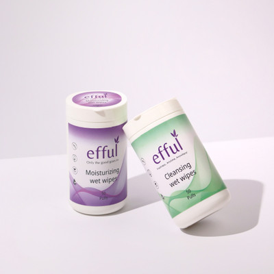 efful Daily Cleansing & Moisturizing Wet Wipes - 50 Pulls Combo Pack(2 Tissues)