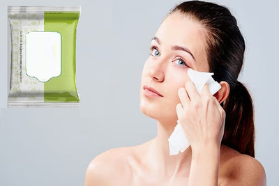Wiffy Cotton Facial Wet Wipes Makeup Removal Pad Soft Tissue Paper(25 Tissues)