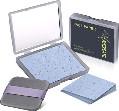 maycreate 100Pcs Face Oil Blotting Paper Natural Bamboo Carbon Linen Oil-absorbing Sheets(100 Tissues)