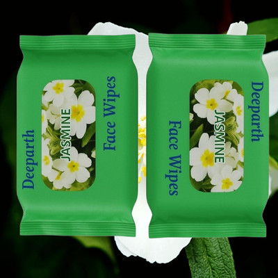 Deeparth Jasmine Mint Face Wipes - The Best Refreshing Wet Wipes for Skin(50 Tissues)
