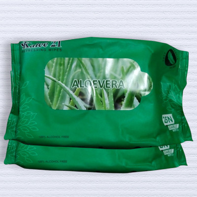 Deeparth Refreshing Wipes -Facial Wipes Enriched with Aloe Vera -/ 2pic(25 Tissues)