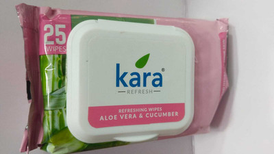 KARA refreshing wipes aloe vera & cucumber(25 Tissues)