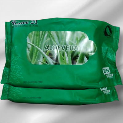 Deeparth Aloe Vera & Cucumber Wipes - Oil Control & Soothing(50 Tissues)
