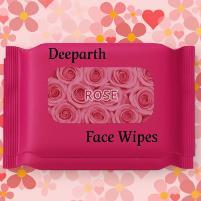 Deeparth Rose Floral Essence Wipes-Hydrating & Gentle(50 Tissues)