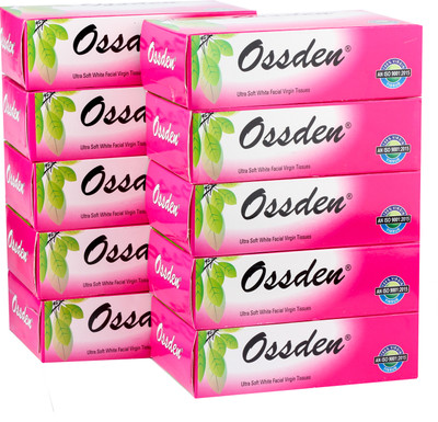 OSSDEN 2 Ply Ultra Soft Facial 100 Pulls x 200 sheets Per Box Multi Color(10 Tissues)