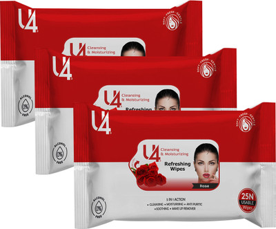 adbeni Refreshing Facial Wipes, Cleansing, Moisturizing & Hydrating(3 Tissues)