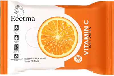 eeetma Vitamin C Wet Wipe(25 Tissues)