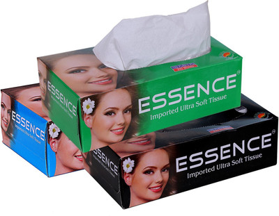 ESSENCE Face Tissue Imported Ultra Soft Blue Black Green-3(600 Tissues)
