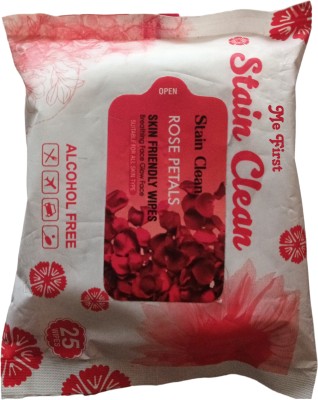 ME FIRST ROSE PETALS SKIN FRIENDLY FACIAL WIPES(25 Tissues)