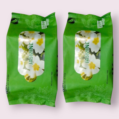 Deeparth Jasmine Face Wipes for Girls & Boys - Deep Cleansing & Oil Control -/2pic(50 Tissues)