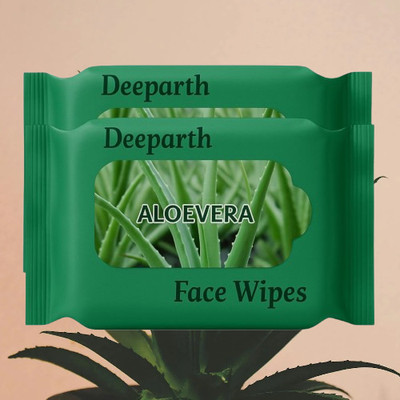 Deeparth ALOEVERA Face Wipes (Pack-2)(50 Tissues)