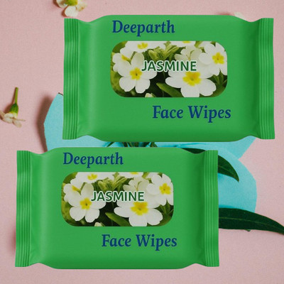 Deeparth Face Wipes | Jasmine Facial Wipes for Women & Men(50 Tissues)