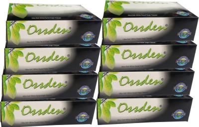 OSSDEN Facial Tissue Face tissue 2 ply 100 pulls 200 Sheet Per Box Color Black Pack of 8(1600 Tissues)