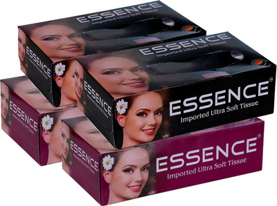 ESSENCE Face Tissue Imported Ultra Soft Purple-2, Black-2(800 Tissues)