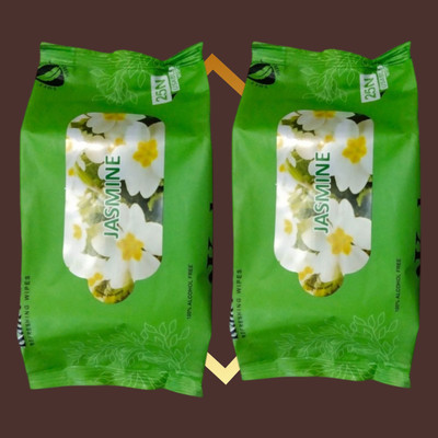 Deeparth Jasmine Face Wipes for Acne - Soft and Hydrating Cleansing(50 Tissues)