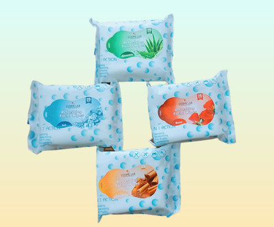 D-Top Refreshing Wet Wipes With 4 Different Fragrance, Facial Wet Wipes Pack Of 4(100 Tissues)