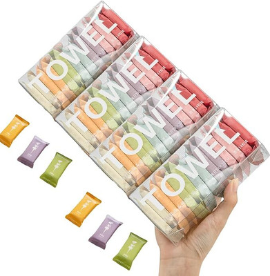 feelhigh Compressed Towels Tablets Disposable Face Travel Towel Portable(56 Tissues)