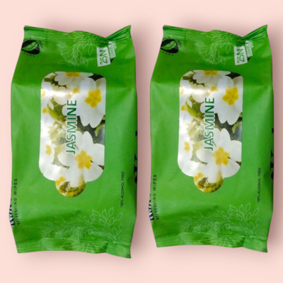 Deeparth Jasmine Face Wipes for Girls & Boys - Deep Cleansing & Oil Control(50 Tissues)