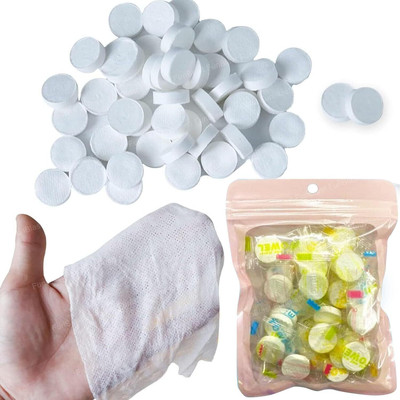 Elecsera Magic Tablet Towel Tissues Paper Pure Cotton Compressed Portable Facial Towel(20 Tissues)