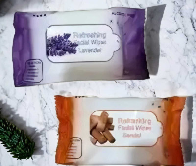 Elecsera Refreshing Wet Wipes With 2 Different Fragrance, Facial Wet Wipes (50 Tissues)(25 Tissues)