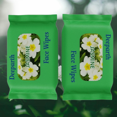 Deeparth Jasmine Face Wipes Refreshing Wet Wipes for Women & Men(50 Tissues)