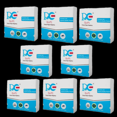 DE Soft DE Tissue Papper (720 Tissue) 8 Pack(90 Tissues)