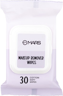 MARS Effortless Makeup Remover Soft Cotton Cleansing Wet Wipes With Green Tea Extract(30 Tissues)
