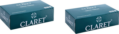CLARET Facial Tissue 2-Ply,100 Pulls, Perfect for Car, Office Daily use Home Use(2 Tissues)