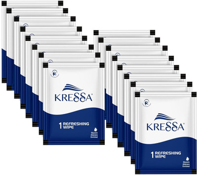 KRESSA Refreshing and Cleansing Wet Wipes | PH Balanced | Single Wipes Sachet(1000 Tissues)