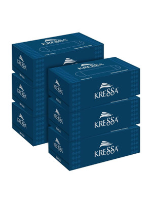KRESSA Facial Tissues 2 Ply, 100 Pulls Per Box, 100% Virgin Paper, Ultra Soft(600 Tissues)