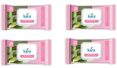 TOPQ Refresh Aloe Vera & Cucumber Facial Refreshing Wet Wipes 25 pulls(100 Tissues)