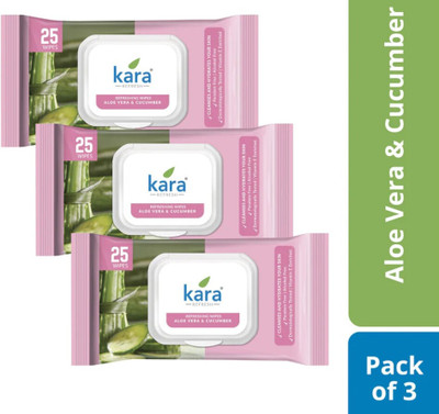 TOPQ Refreshing Wipes, Aloe Vera & Cucumber(25 Tissues)