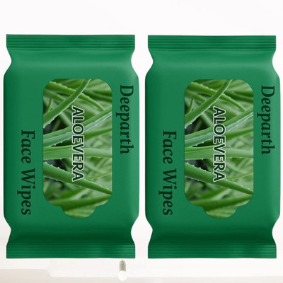 Deeparth Face Wipes Women in Facial Wipe | Aloevera Wet Wipes for Daily Use(50 Tissues)