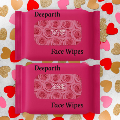 Deeparth Cooling & Soothing Face Wipes With Rose(50 Tissues)