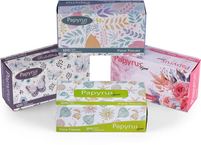 PAPYRUS Face Tissue Box Freshup Grand | 100 pulls x 2ply=200 sheets(4 Tissues)