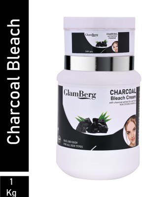 Glamberg Herbal Charcoal Bleach Cream With Activator 1 kg(1000 g)