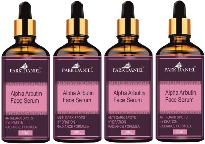 PARK DANIEL Alpha Arbutin Face Serum for Uneven Skin Tone & Dark Spots (30ml) Pack of 4(120 ml)