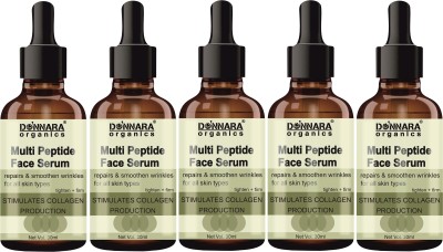Donnara Organics Multi Peptide Anti-Aging Face Serum For Collagen Boosting (30ml) Pack of 5(150 ml)