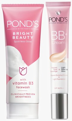 POND's Bright Beauty Spot Less Glow Face Wash 50g + BB Light Make up Cream 9g(59 ml)
