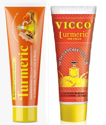 VICCO TURMERIC CREAM 30GRM + MAGIC TURMERIC 30 GRM(60 g)