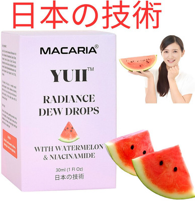 MACARIA YUII Watermelon Glow Dew Drops Niacinamide Serum By Japanese Technology(30 ml)