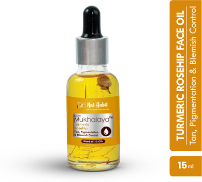 Nat Habit Turmeric Rosehip Mukhalaya Face Oil For Tan, Pigmentation & Blemish Control(15 ml)